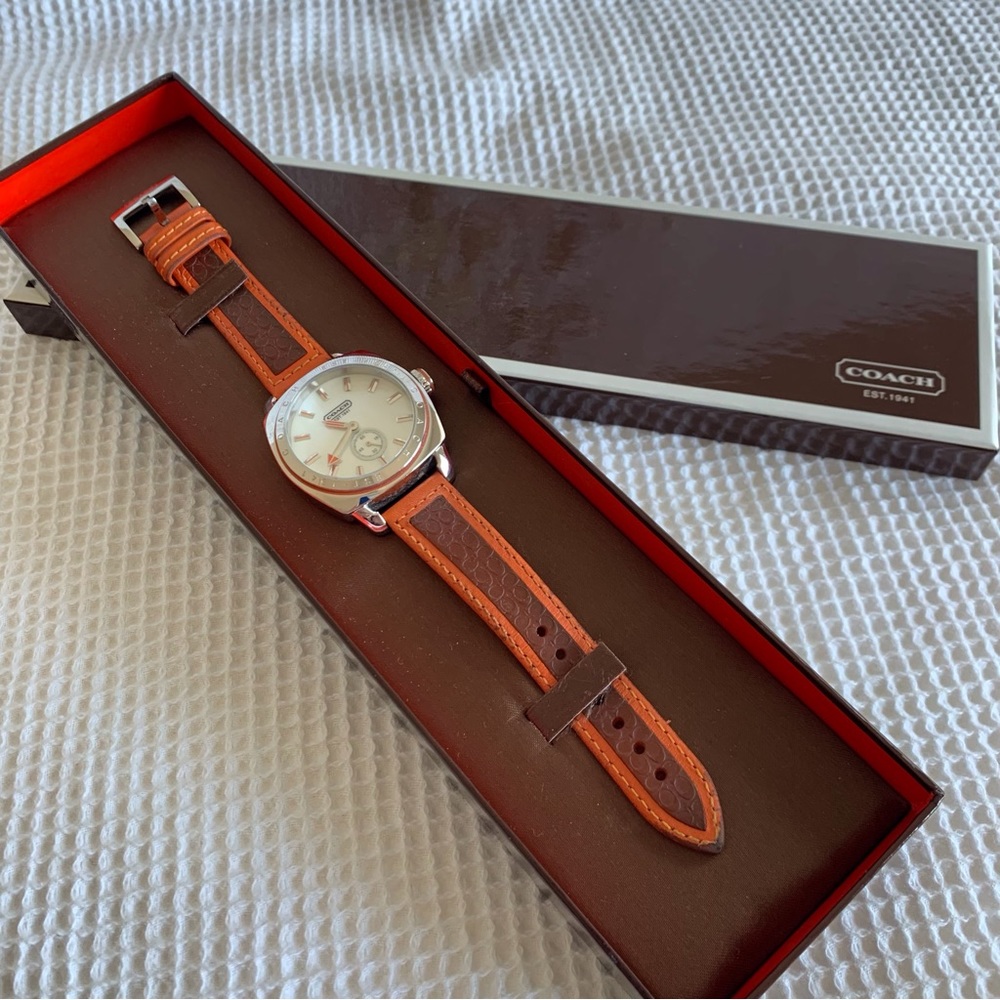 Coach Allison Boyfriend Ladies Watch Orange